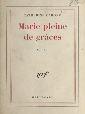 cover image of Marie pleine de grâces